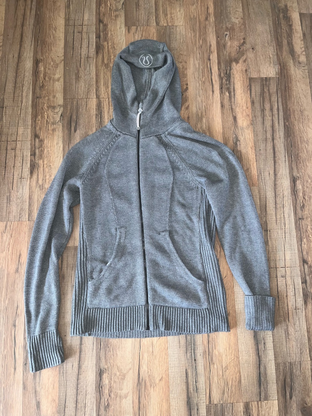 lululemon athletica Gray Hooded Full-Zip Sweater